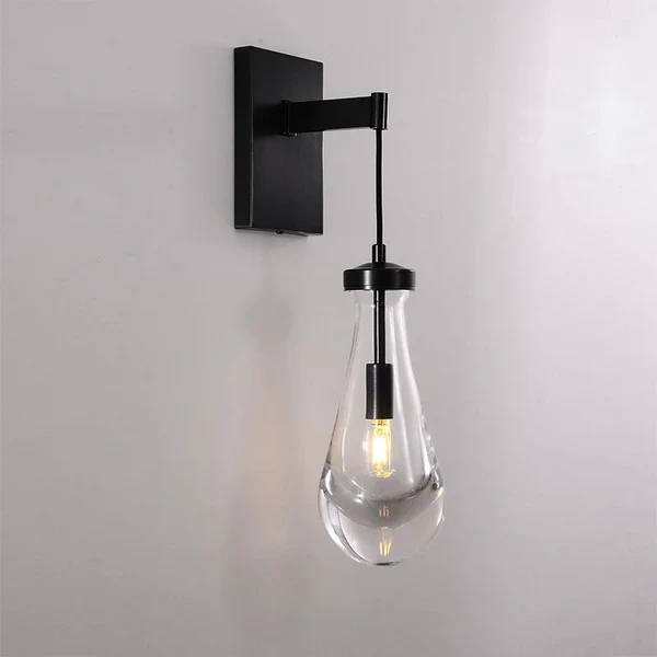 Raindrop Sconces Wall Lighting For Living Room Bathroom, Bedroom Matte Black