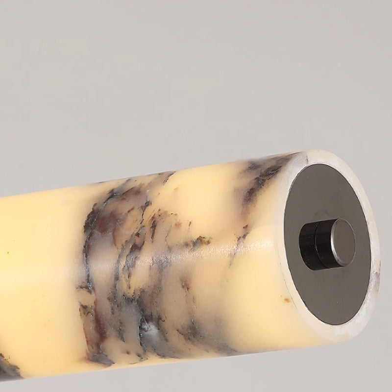 Natural marble dining room chandelier, L36.22"