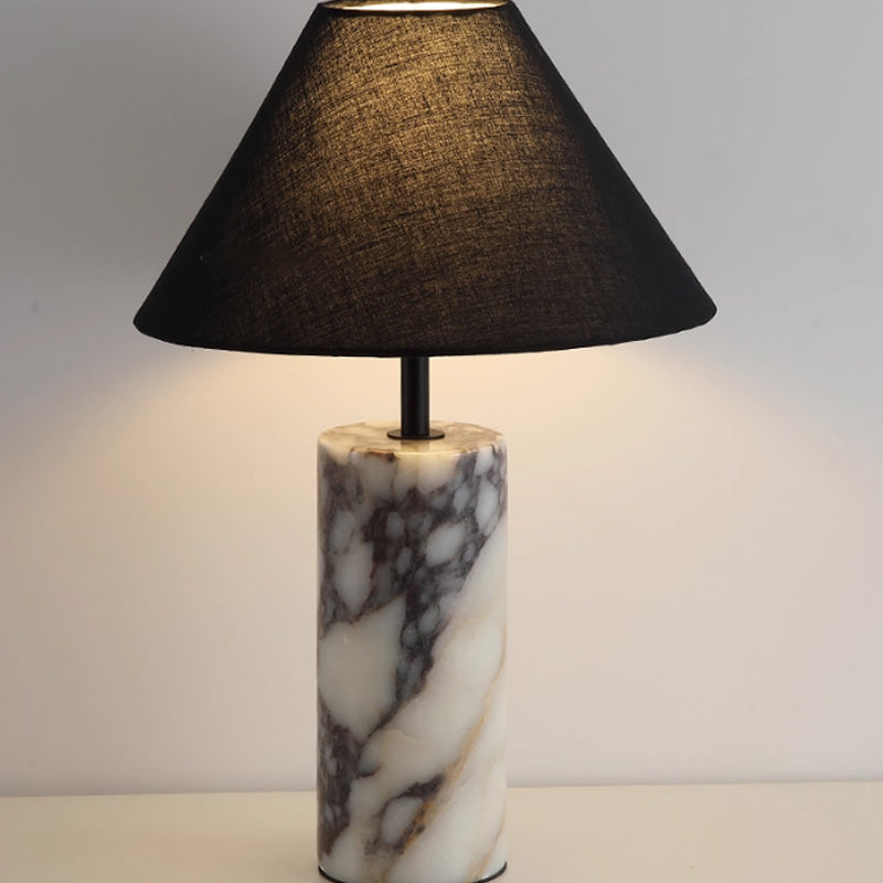 Marble Table Lamp Balck Lampshade