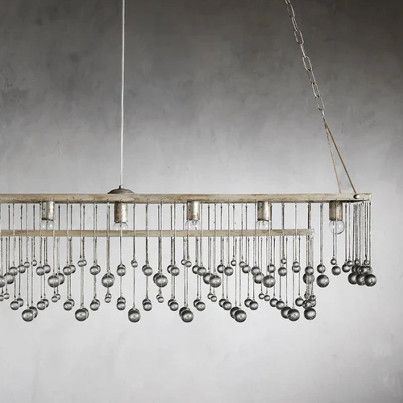 Aubrey Crystal Ball Rectangular Chandelier 47'' 60''