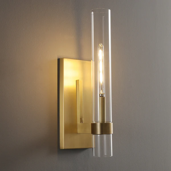 Nova Glass Grand Wall Sconce 18"H Brass