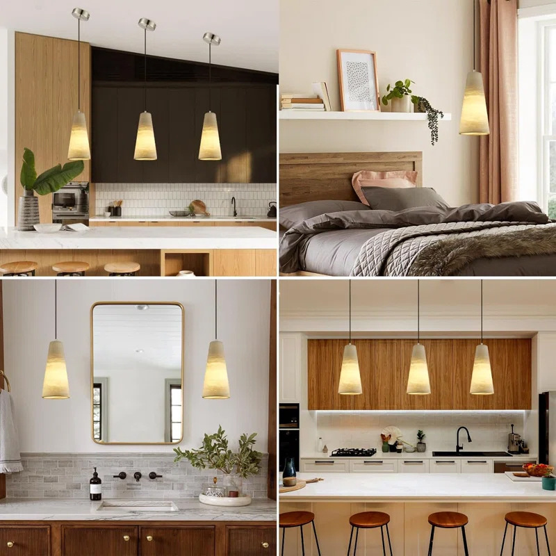 Luxury Pendant Lmap Alabaster Kitchen island Light