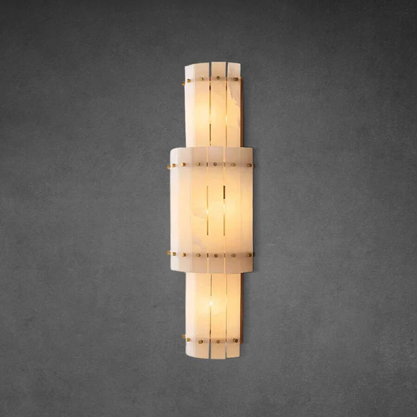 Lux Marcus Alabaster Grand Round Sconce