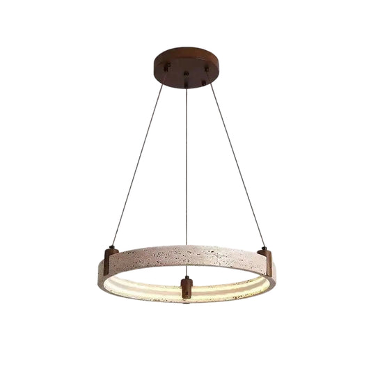 Huangdongshi Circular Pendant Light for Dining Room and Living Room (D21.6")