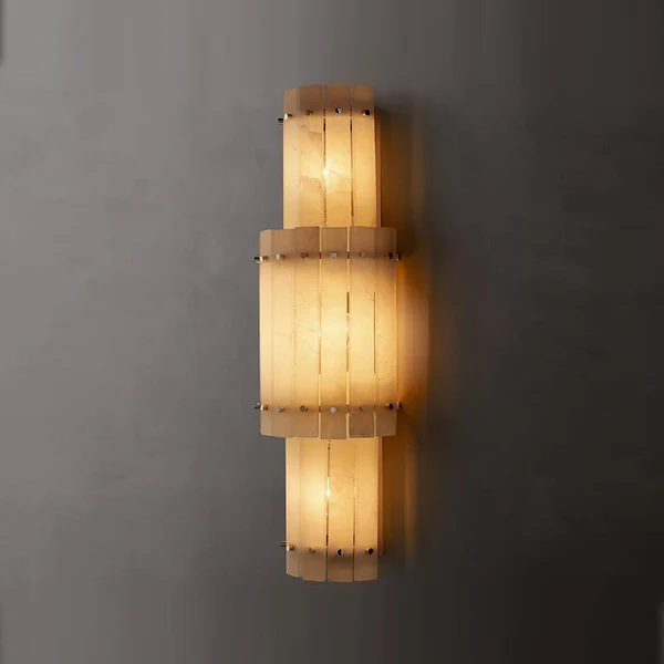 Lux Marcus Alabaster Grand Round Sconce