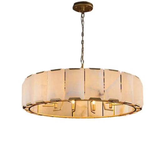 Round Alabaster Chandelier For Living Room