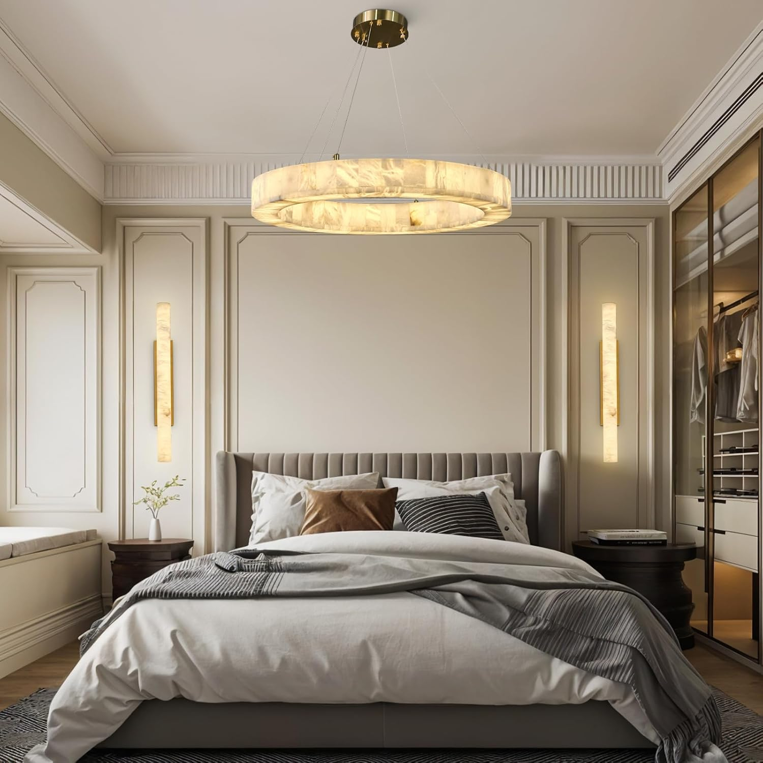 Alabaster Round Chandelier