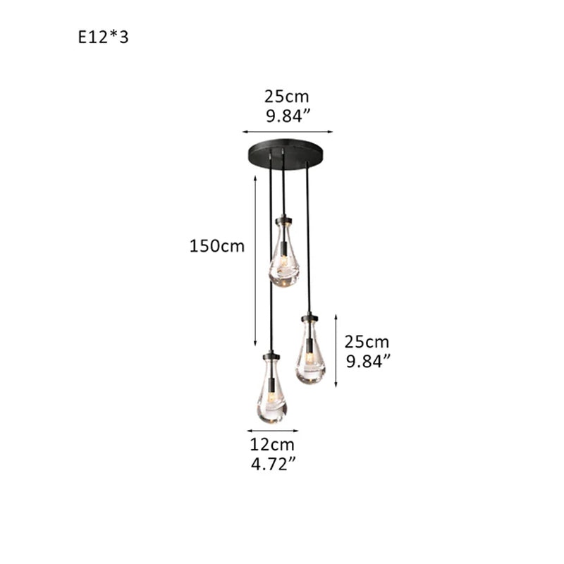 Modern Floating Crystal Raindrop Rectabgular Chandelier Wide 72" for Dining Room