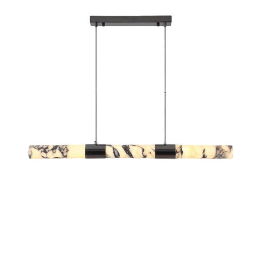 Natural marble dining room chandelier, L36.22"