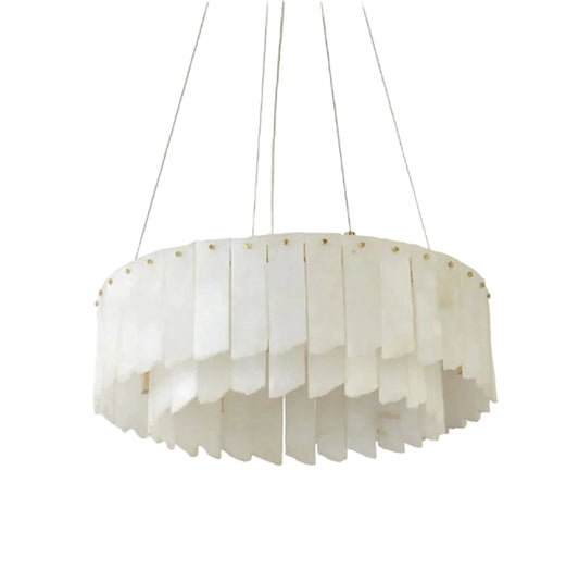 Alabaster Modern Cascade Tiered Chandelier