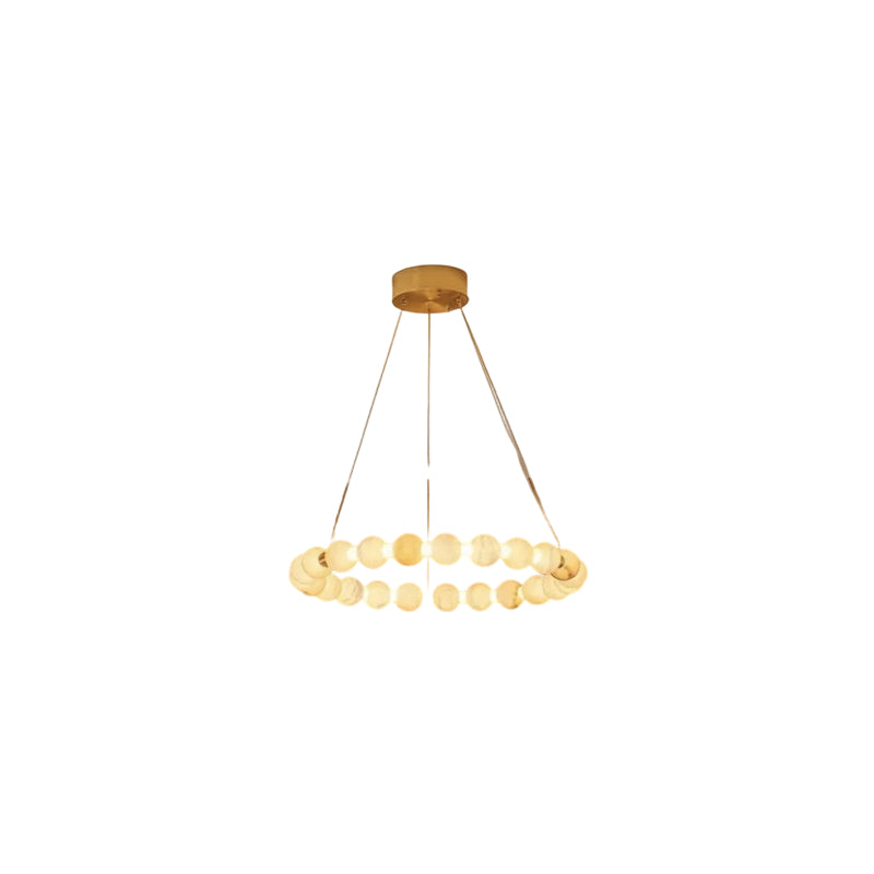 Pearl Alabaster Necklace Round Chandelier