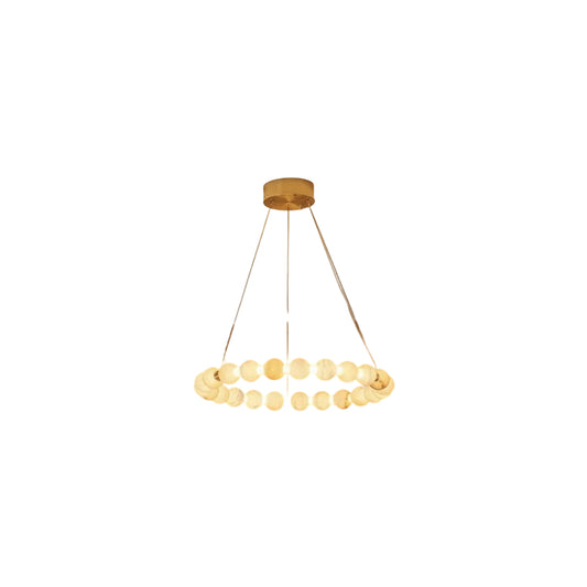 Pearl Alabaster Necklace Round Chandelier