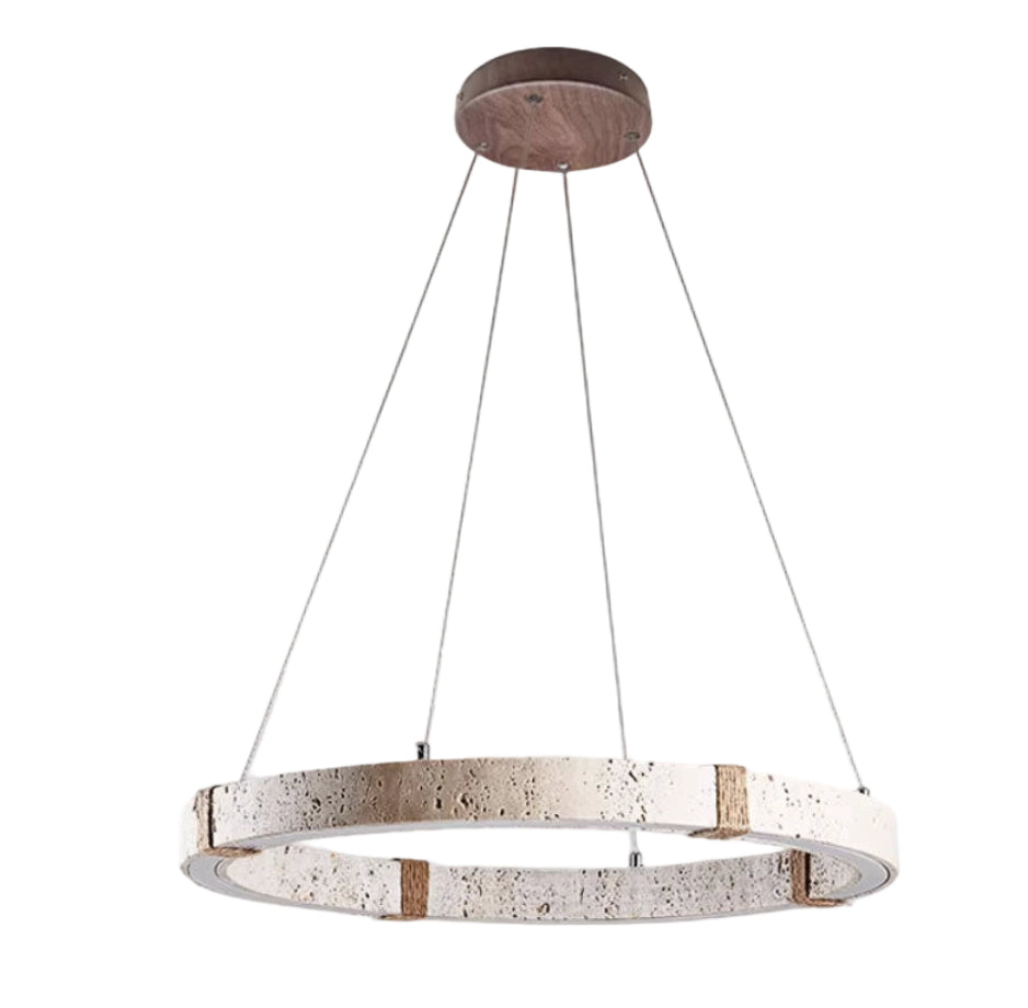 Round Travertine Chandelier