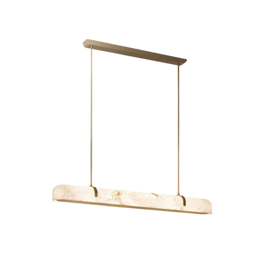 Long Strip Natural Alabaster Chandelier