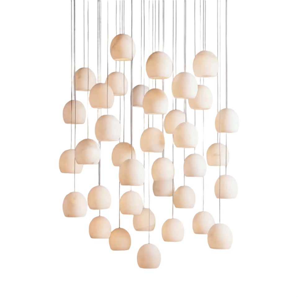 Linear Alabaster Chandelier