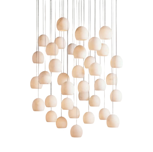 Linear Alabaster Chandelier