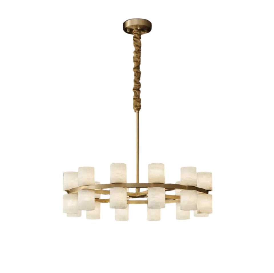 Luxury Alabaster Chandelier D39.4“
