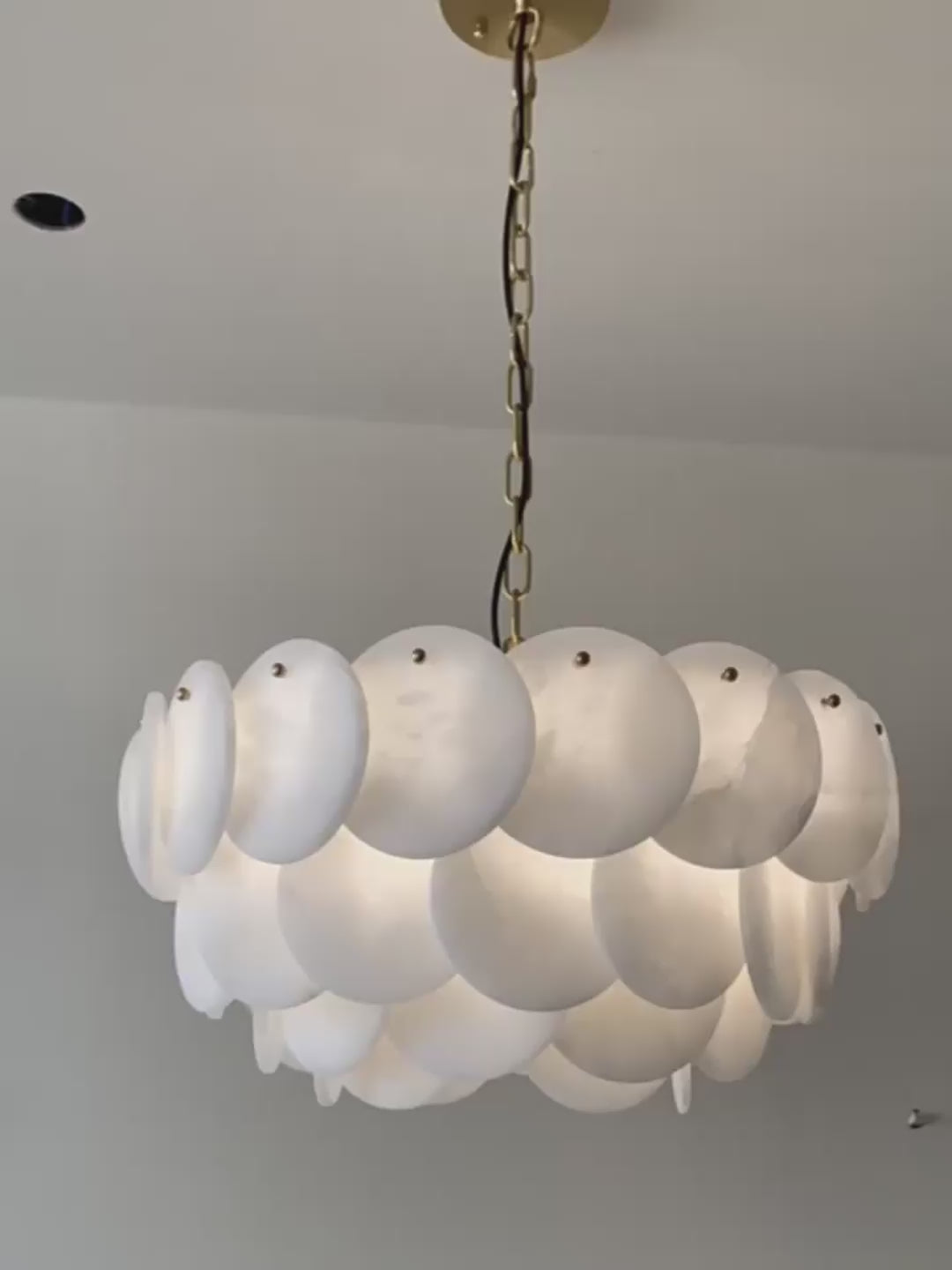 Round Alabaster Chandelier